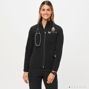 Figs on shift fleece jacket